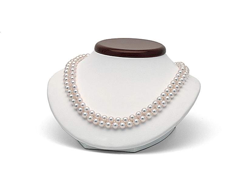 Perlenhochzeit - 2reihige Akoya Perlenkette kaufen