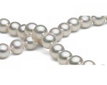 Weie Perlenkette<br>Lnge 40 cm<br>Gre 7.5 - 8.0 mm