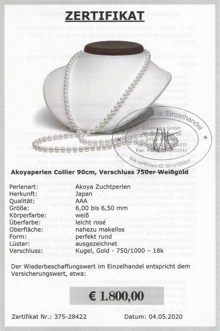 90cm lange Perlenkette sicher online bestellen
