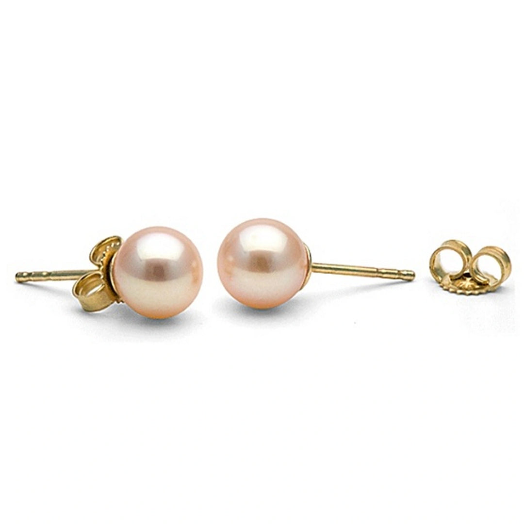 Perlen Ohrstecker Pink