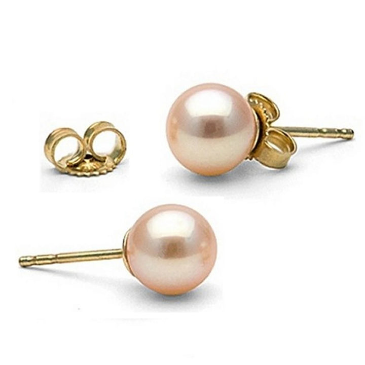 Pinke Perlen Ohrstecker