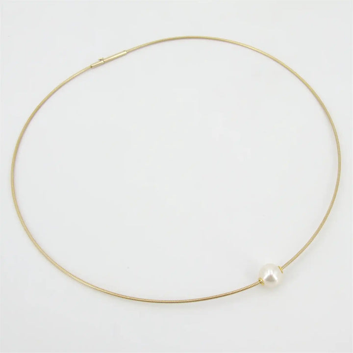 Zuchtperlenschmuck, Omegakette mit Perle