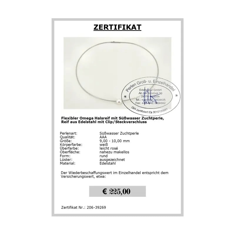 Perlenschmuck günstig Zertifikat