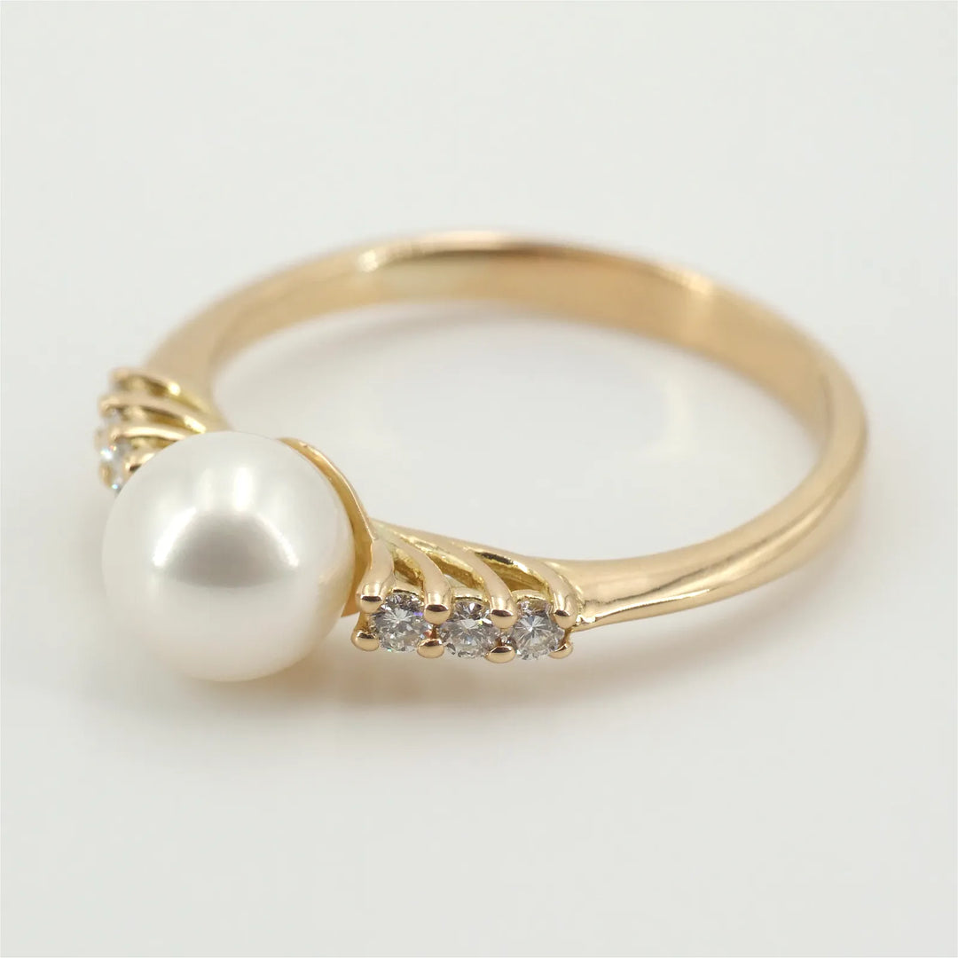 Perlenring Gold