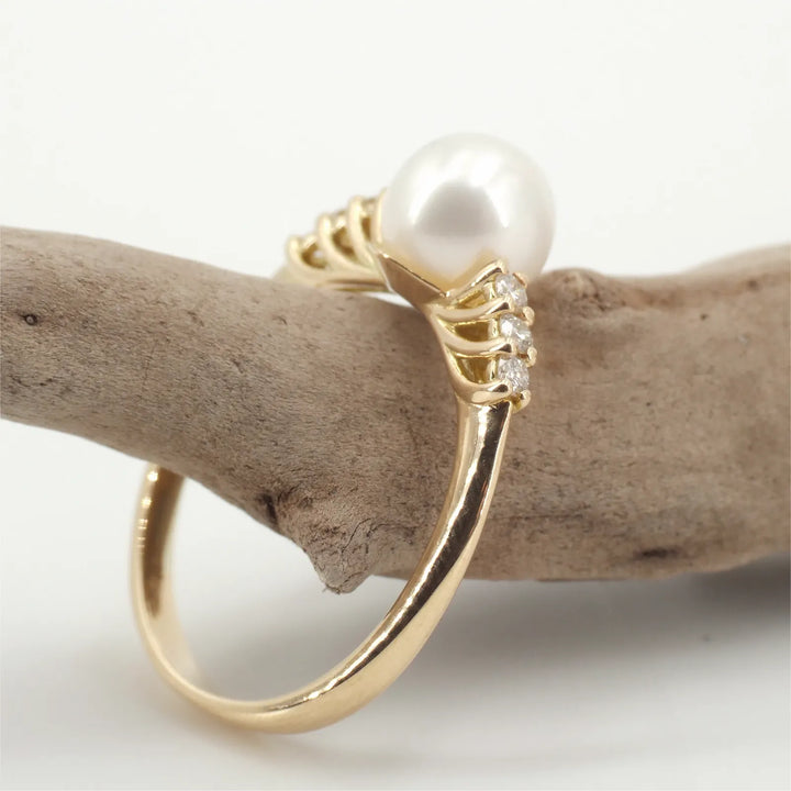 Perlenring Gold
