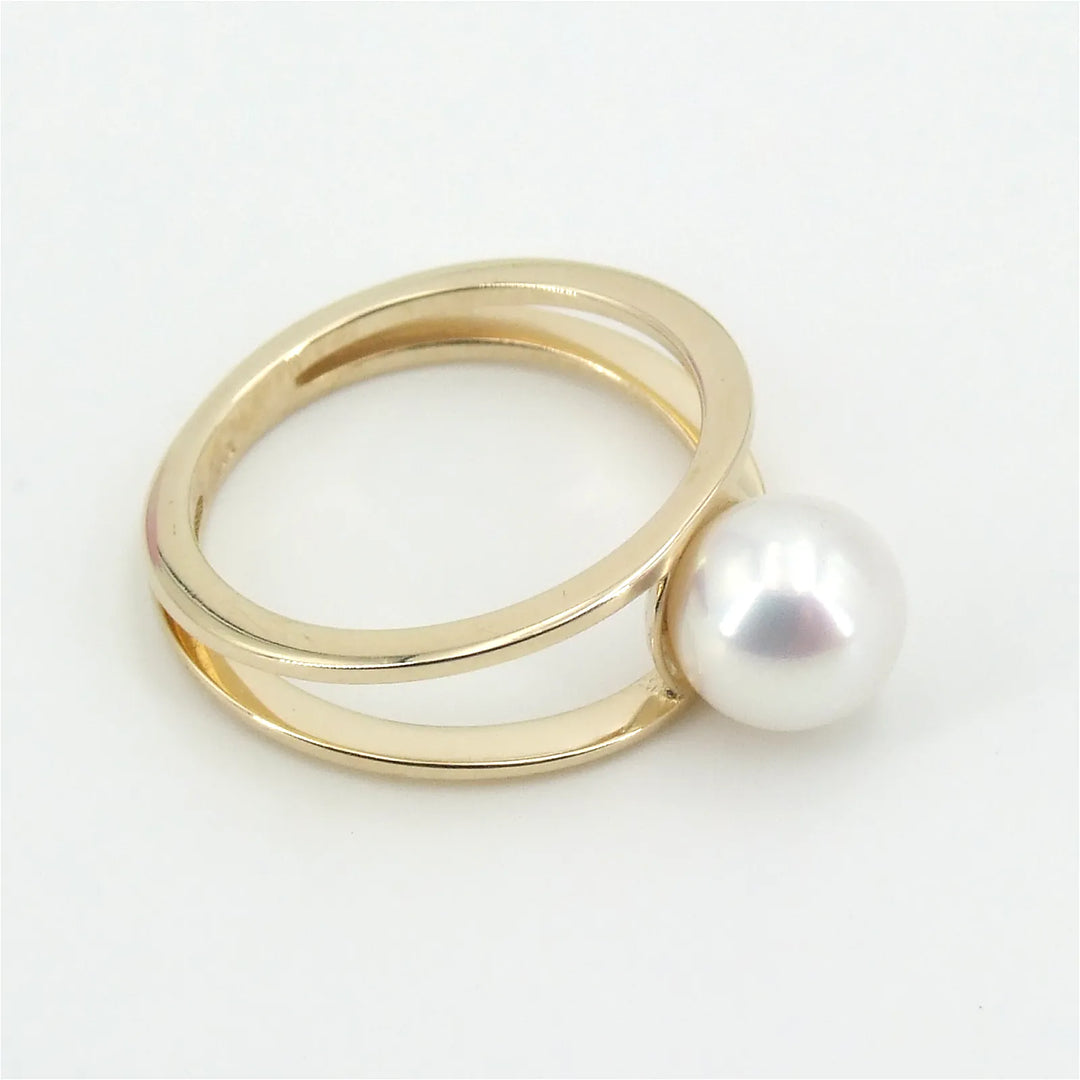 Perlenring 585 Gelbgold