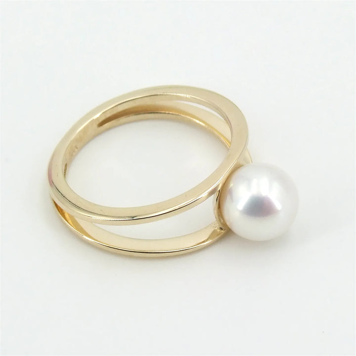 Perlenring 585 Gelbgold