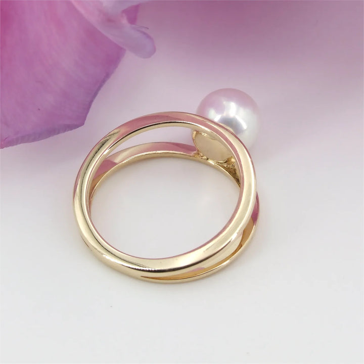 Perlenring 585 Gelbgold