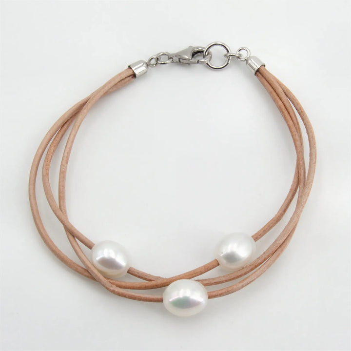 Perlenarmband Leder