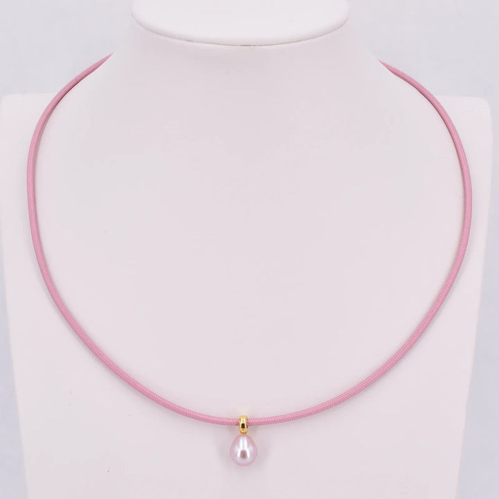 Perlenhalsband rosa