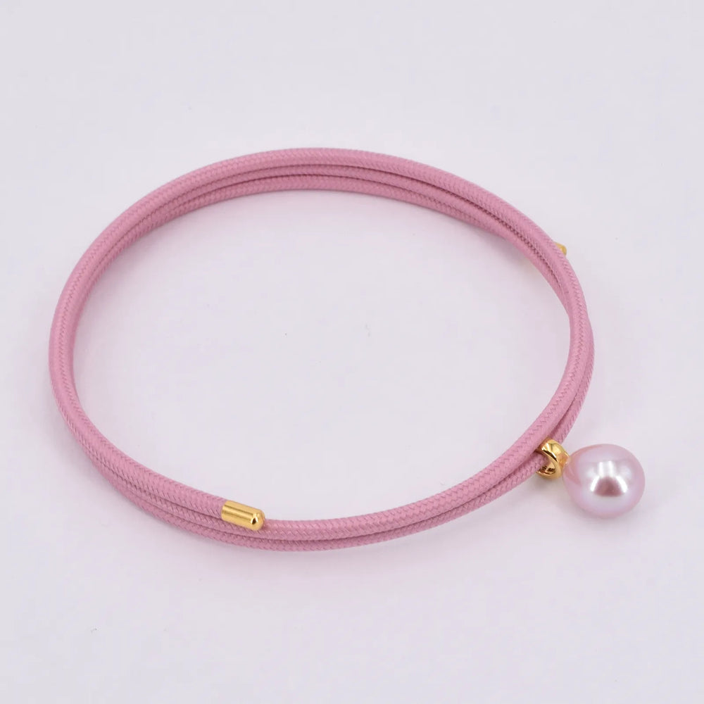 Perlenhalsband rosa