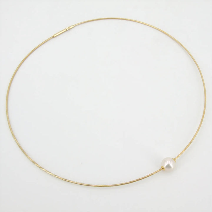Perlen Schmuck Omegakette mit Akoya Perle