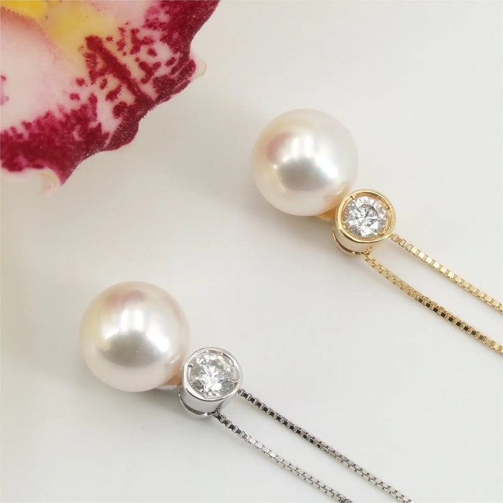 Kette mit Diamant und Perle