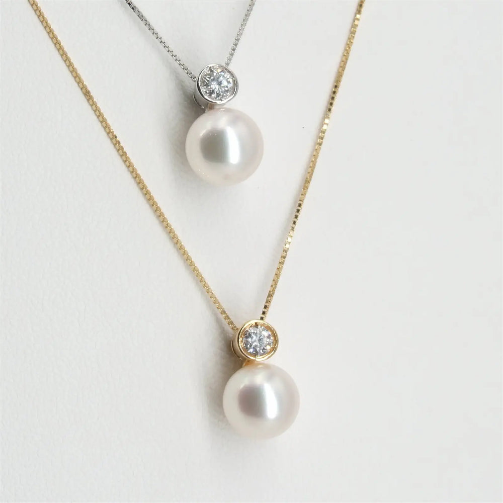 Kette mit Diamant und Perle