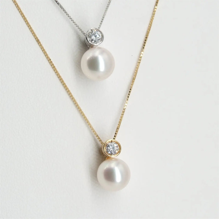 Kette mit Diamant und Perle