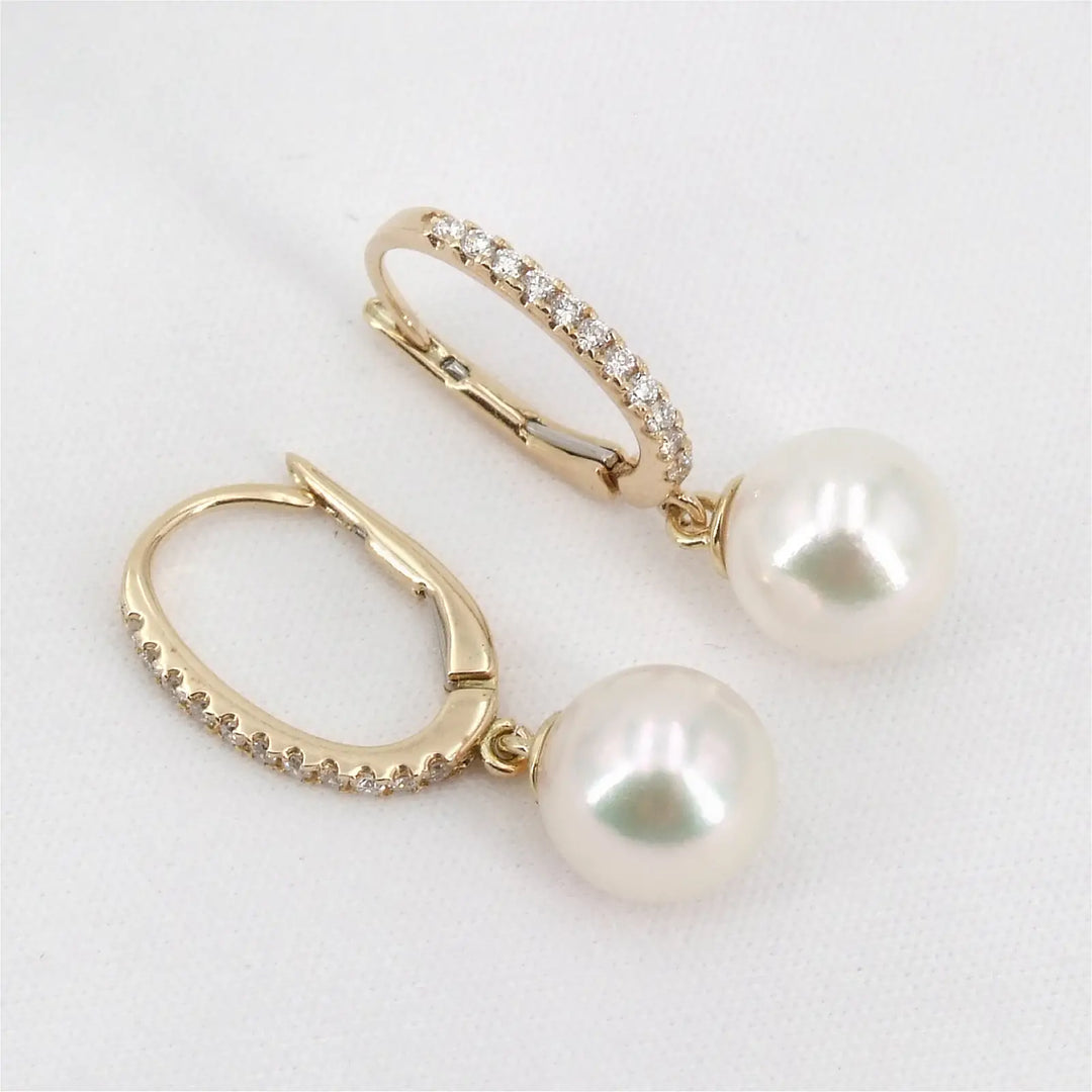Diamant Perlen Ohrringe