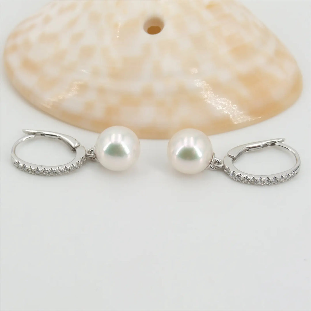 Diamant Perlen Ohrringe