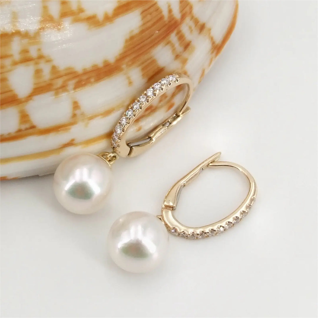 Diamant Perlen Ohrringe