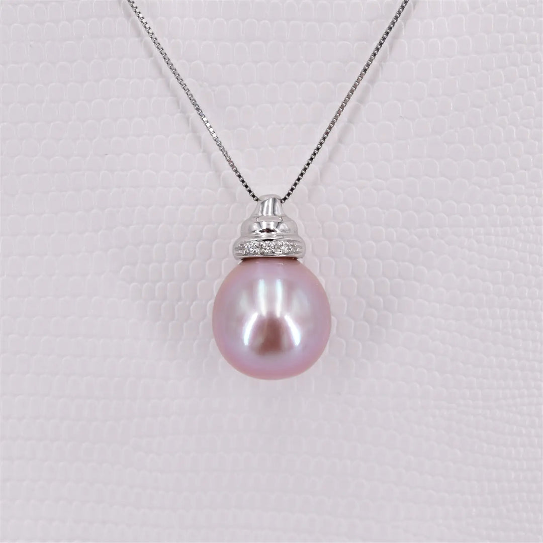 Collier mit Perle und Diamanten