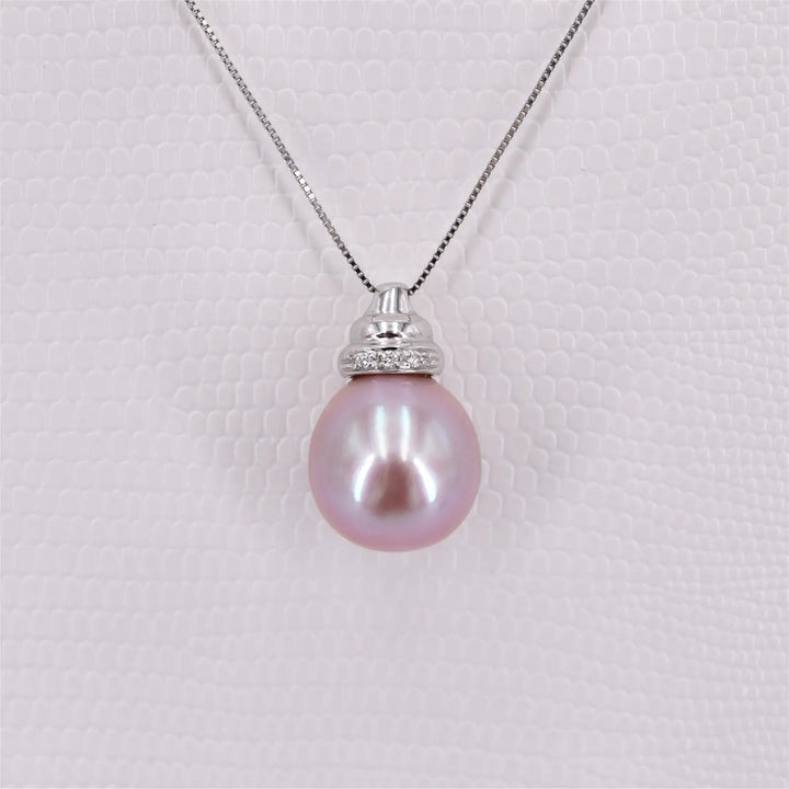 Collier mit Perle und Diamanten