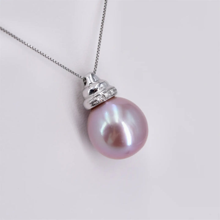 Collier mit Perle und Diamanten