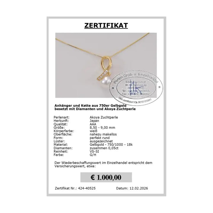 Perlenanhänger Gold