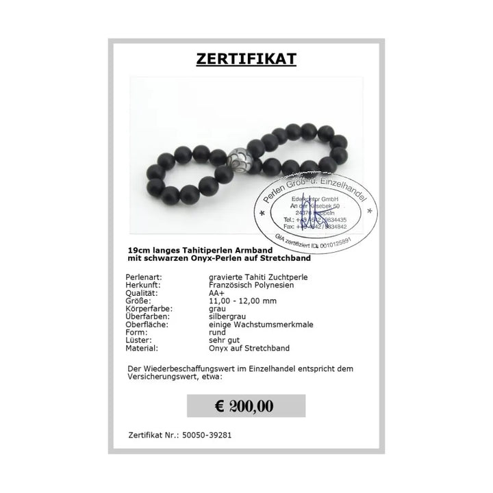 Tahiti Armband Zertifikat