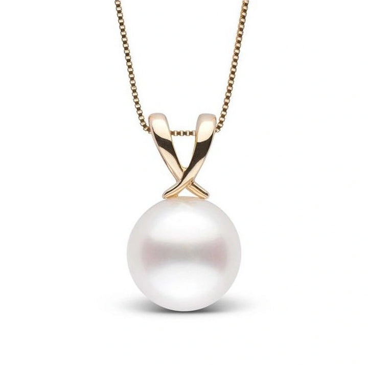 Gelbgold Anhänger mit weißer Südseeperle 10.0 - 11.0 mm