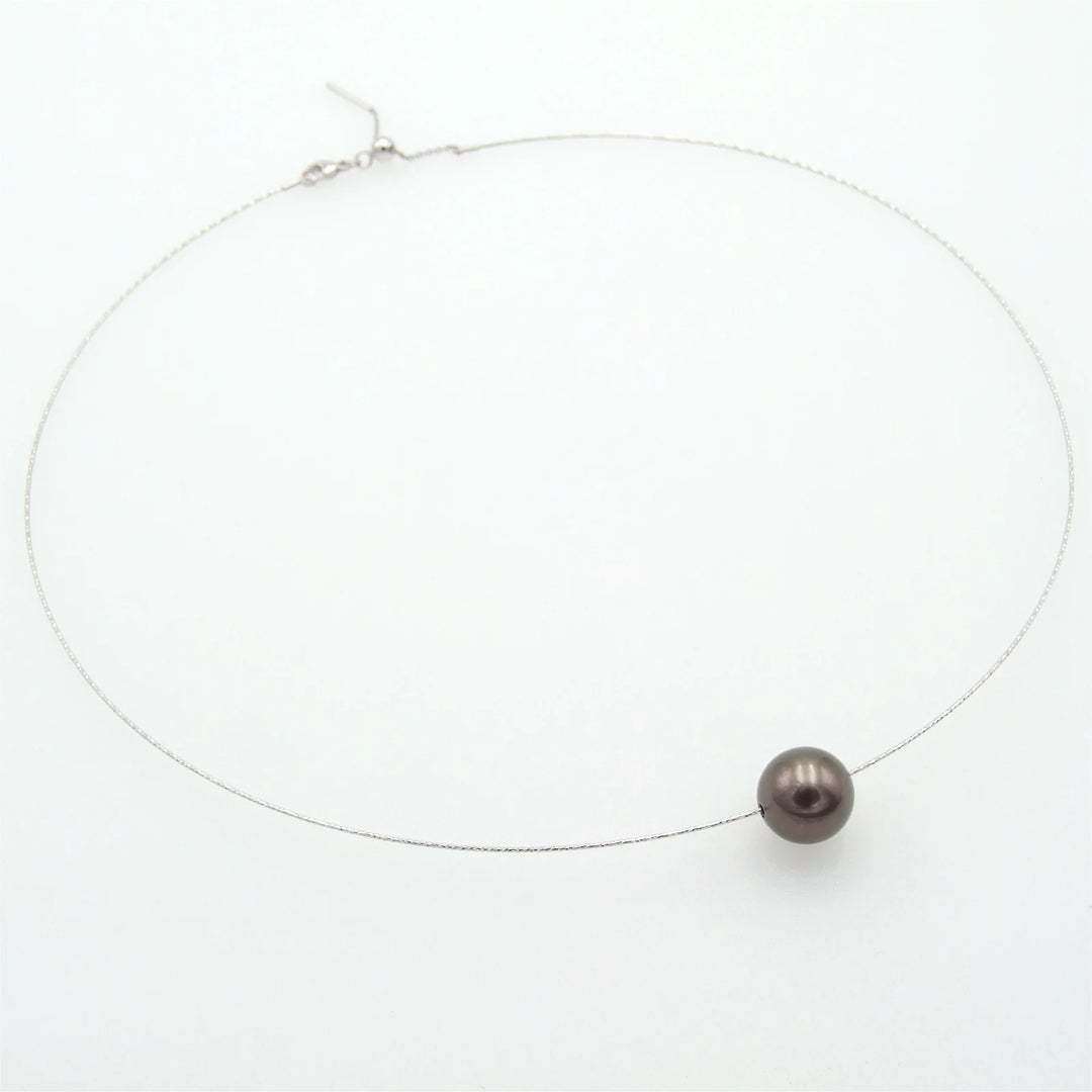 Weißgold Kette mit Tahitiperle