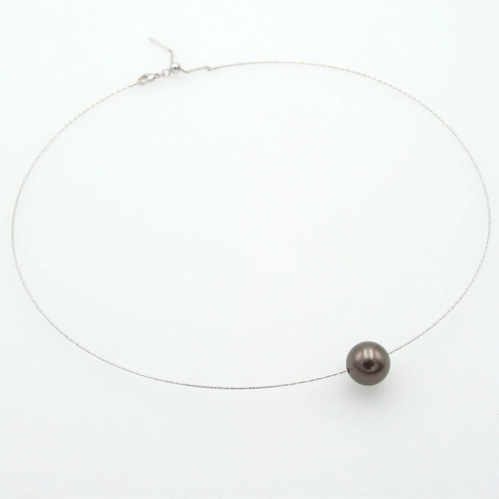 Weißgold Kette mit Tahitiperle