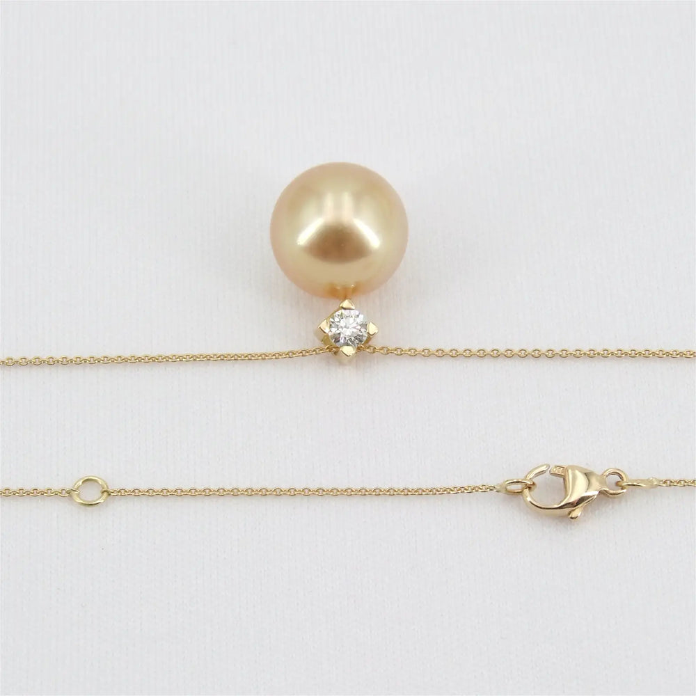 Diamantcollier mit Südseeperle