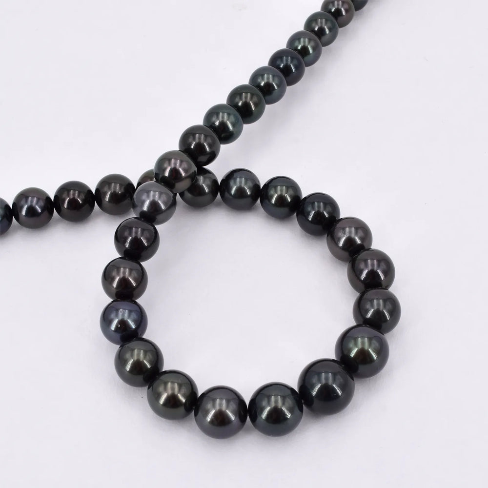 Schwarze Tahiti Perlenkette