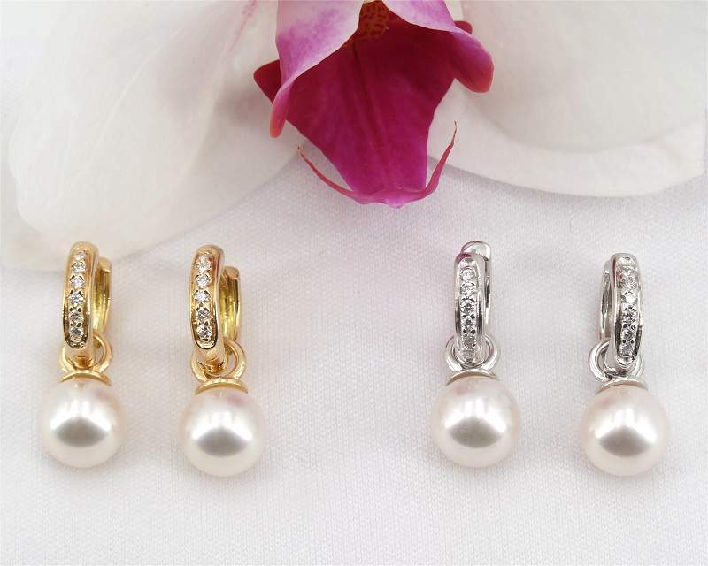 Diamant Ohrstecker mit Akoyaperlen vom EdelKontor