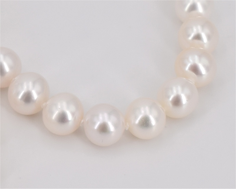 S��wasser Perlenkette echt 7.5 - 8.0 mm mit Goldverschluss