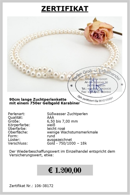 Swasser Perlenkette in 90cm online kaufen