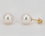 Perlenohrstecker 750er Gelbgold, Perlen 9.0 - 10.0 mm - Edelkontor