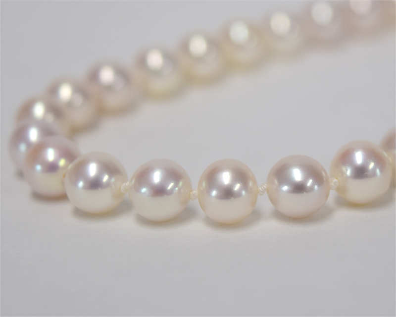 Swasser Perlenkette | Rund 6,5 - 7,0 mm AAA | Gold 750er - 18K