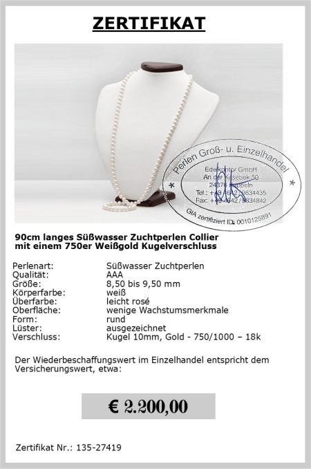 Langes Perlen Collier vom EdelKontor