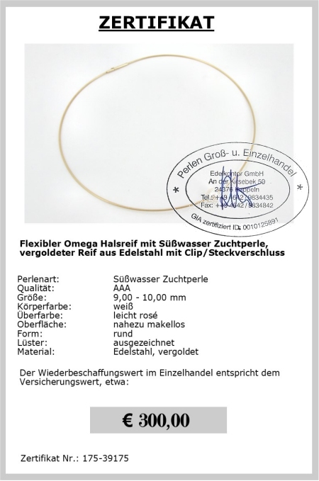 Zuchtperlenschmuck Omega Collier sicher kaufen