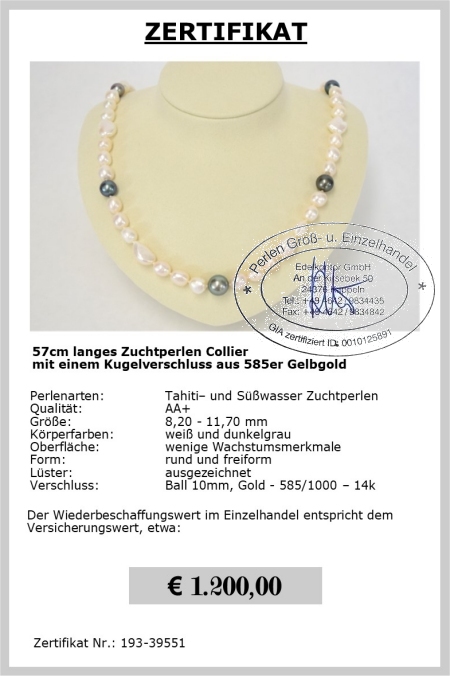 Groe Perlenkette vom Edelkontor