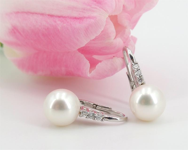 Diamant Ohrringe mit Perlen vom Edelkontor
