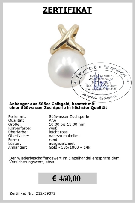 Perlenschmuck, Perlen Anhnger sicher online bestellen