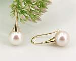 Perlen Ohrringe weiß<br>Perlen Größe<br>10.0 - 11.0 mm