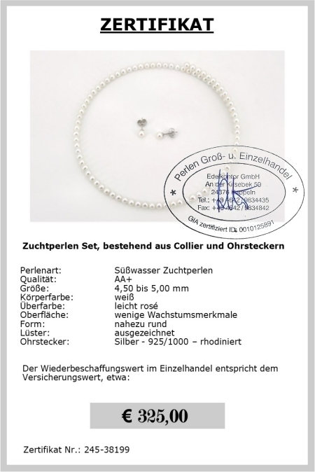 Perlen Set wei vom Edelkontor