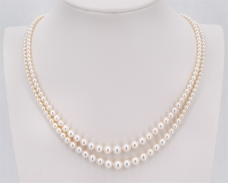 Perlenkette echt 20er Jahre, 3.0 - 7.0 mm von Edelkontor