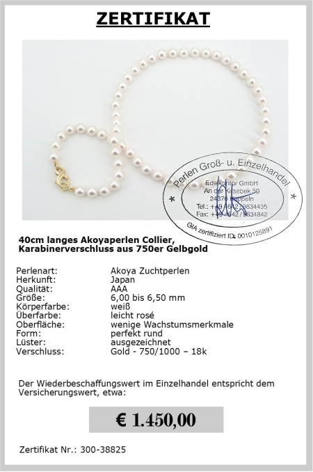 Kurze Perlenkette vom Edelkontor