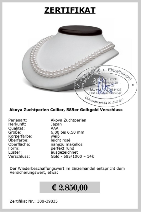 Salzwasser Perlenkette doppelreihig online kaufen