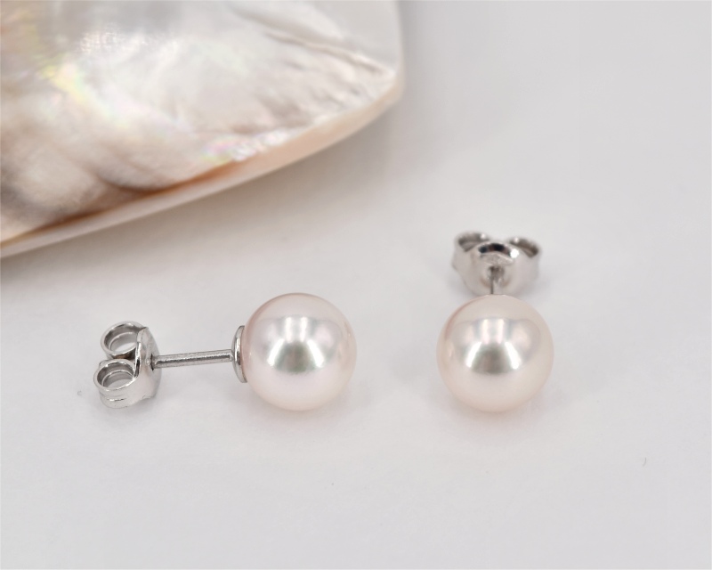 Ohrstecker mit Akoyaperlen 8.0 - 8.5 mm - Edelkontor