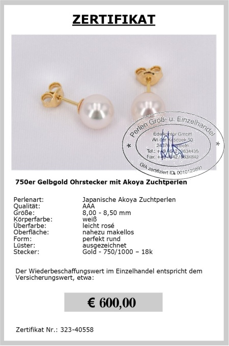 Perlen Ohrstecker online - Edelkontor