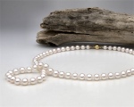 Akoyaperlenkette 50cm<br>750er Gold<br>Perlen 7.5 - 8.0 mm